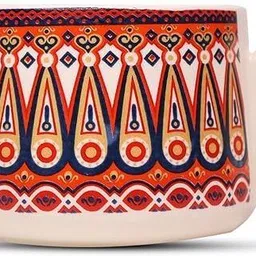 nohunt Pack of 6 Ceramic Handpainted Tea Cup Set | For Tea, Coffee, Hotdrink Hosting For Friends & Family image 2