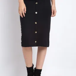 nalax designs Women Solid Regular Black Skirt-picture-14