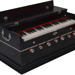maga mart 39 Keys+ 7 Stopper+ Bass Reed & Male Reed Best Quality Harmonium 3.2 Octave Hand Pumped Harmonium-picture-15