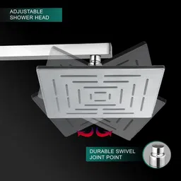 waterman Maze 6"X6" SS 304 Grade Rain Shower Head Square Fixed Mount image 3