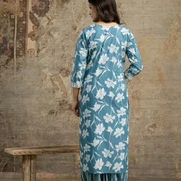 shoecom Women Pure Cotton Kurta Dhoti Pant Dupatta Set image 3