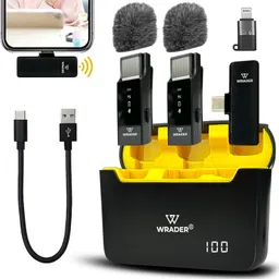 wrader Wireless Microphones with Noise Cancellation Fur for Video Making Microphone-picture-45