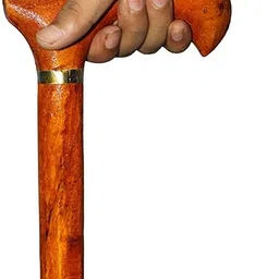 ranacreation Morning wooden walking stick for men and women in brown color Walking Stick image 2