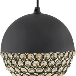 homesake Matt Black Crystal Hanging Globe Light, Ceiling Light, Nordic E27 Pendant Pendants Ceiling Lamp-picture-37