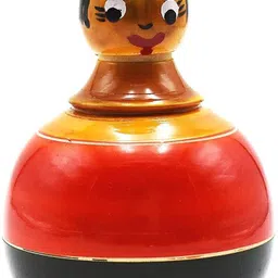 Wooden Colourful Roly Poly Tumbler Toy for Baby, Toddlers, Kids Rattle-image-33