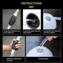 aamaty Fuel Transfer Pump Kit Tank Sucker Newest Hand Pump Portable Manual Car Bike Bottom Loading Water Dispenser image 4