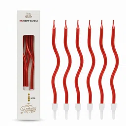 festivaura Metallic Curly Spiral Candles with Holders | Party & Birthday Decor Candle image 4