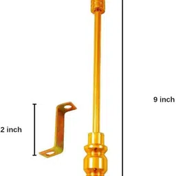 arsh Golden Car Flag Rod with Bracket and Cover (black) for All Car Models Windsock Car Window Flag image 2