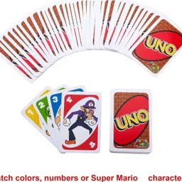 woyr Premium UNO Super Mario Paper Playing Cards| 112 UNO Mario Playing Card Game image 5