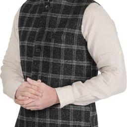 wagreoutfit Men Checkered Nehru Jacket image 3