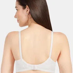 Sonari Women Pack of 2 White & Beige Floral Embroidered Pure Cotton Bra image 3