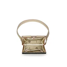 Lavie Luxe Beige Synthetic Leather Textured Handheld Bag image 5