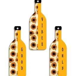 suveharts 3 Pcs Good Vibe Only Wooden Bottles Hanging image 4