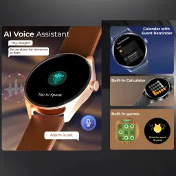 TITAN Crest Smartwatch with Bluetooth Calling (36.3mm AMOLED Display, IP68 Water Resistant, Rose Gold Strap) image 5