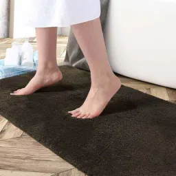 Browne Solid Microfibre 36x24 Inches AntiSkid Bath Mat by Luxe Home International-image-11