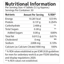 GNC Calcium Citrate Tablets 1000mg - 120 N image 4
