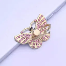 PRH Luxury Mobile Ring Holder Butterfly Pattern 360° Rotation and 180° swivel(Gold) Mobile Holder-picture-16