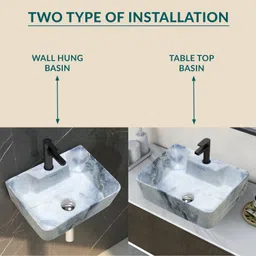 plantex Tabletop Wash Basin for Bathroom/Designer Ceramic Basin/Wash Basin for Home Wall Hung Basin image 4