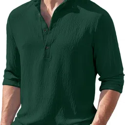 zartha Men Solid Cotton Blend Straight Kurta-picture-11