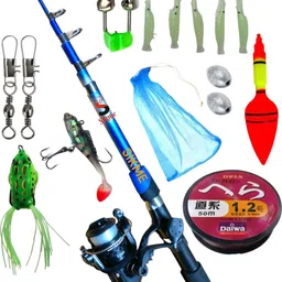 Adventurer's Arsenal: 7-Foot (210cm) All-Terrain Fishing Rod and Reel Duo Blue Fishing Rod-image-24