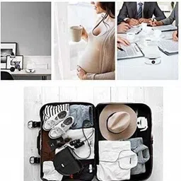 domnikyas Foldable Electric Kettle,Travel Portable Kettle with Foldable Silicone Electric, 600ml Insulation Heating Boiler Tea Pot for Camping Electric Kettle image 3