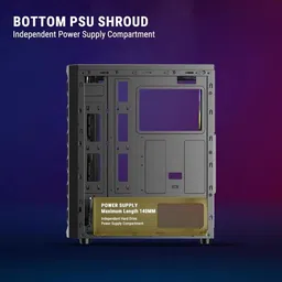 Ant Esports Elite-1120 Mid Tower Cabinet with USB 2.0 and USB 3.0 Ports Compatible with Gaming Console image 2