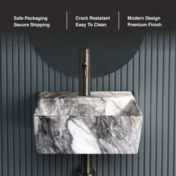 flipkart smartbuy 2 in 1 wall hung basin and tabel top basin Premium Quality 852 f Table Top Basin image 3