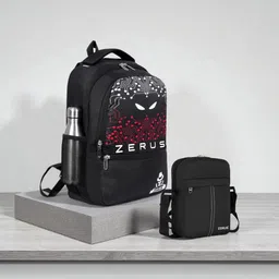 zerus Tech Print School College Bag with Daily Use Sling Bag for Boys Men Combo Waterproof School Bag-picture-23