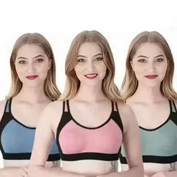 farkan Pack of 3 Women Full Coverage Non Padded Bra-picture-17