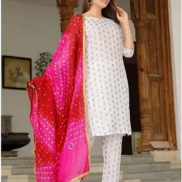 saanvi collection Printed Kurta, Trouser/Pant & Dupatta Set image 3