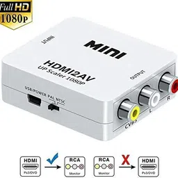 Mak World TV-out Cable HDMI to AV 3 RCA CVBS Composite Video Audio Converter Adapter 1080P image 3