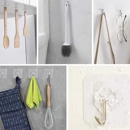ds mrt Adhesive Hooks Wall Hanger Towel Hooks Heavy Duty Wall Hooks for Hanging Hook 1 image 5