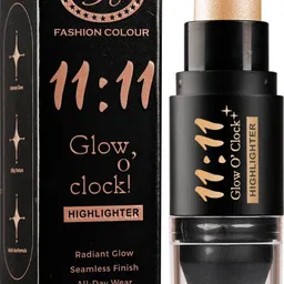 fashion colour 11:11 Glow O'clock Highlighter Seamless Radiant Glow Makeup Finish| 2in1 Blender Highlighter image 4