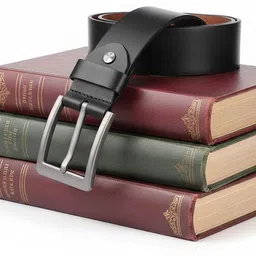 roversole Men Evening, Party, Formal, Casual Black Genuine Leather Belt image 2