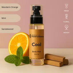 world of perfumers Cool | Long Lasting Premium Body Mist for Men | Fresh Aqua Everyday Fragrance Body Mist - For Men image 2