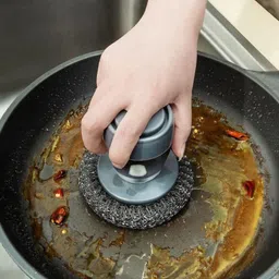 jyotcreation Soap Dispensing Palm Scrub Brush For Dishes Pots Pans Sink Cleaning Scrub Pad image 4