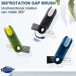 f8wares 3 in 1 Multipurpose Bottle Gap Cleaner Brush, Water Bottle Cleaning Brush Lid image 5
