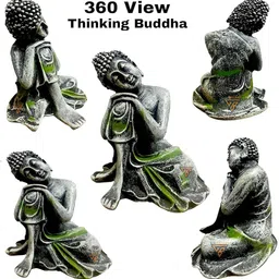 gig bazaar Aquarium Thinking Buddha Statue for Fish Tank Decoration Ornament. Laterite Unplanted Substrate image 2