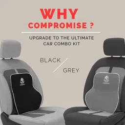 house of common Grey Memory Foam Car Pillow Cushion for Universal For Car image 2