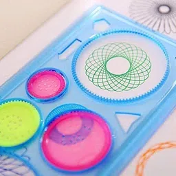 kidszone Spirograph Designing Ruler for Kids|Art Ruler|Set Of 2 Ruler image 3