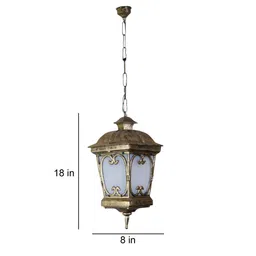 eliante by jainsons lights Zreni Frost Antique Gold Aluminium Hanging Light image 4