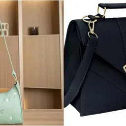 Green, Black Women Sling Bag Latest Fashionable Women Sling bag | Black Sling bag .-image-12