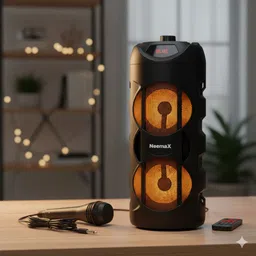 NEUTON Play King with Wired Mic and Remote 40 W Bluetooth with RGB LIGHT 40 W Bluetooth Tower Speaker-picture-22