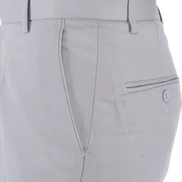 srey Men Regular Fit Grey Cotton Blend Trousers image 4