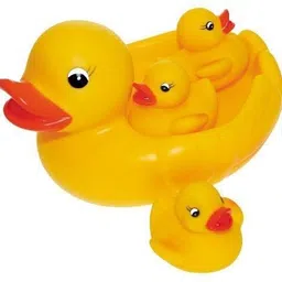 Bathing Rubber Squeaky Water Floating Play Ducks for Baby-Yellow (Set of 4) Bath Toy-image-39