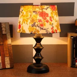 foziq Corner Multicolour Fabric Shade Night Lamp With Metal Base-picture-38