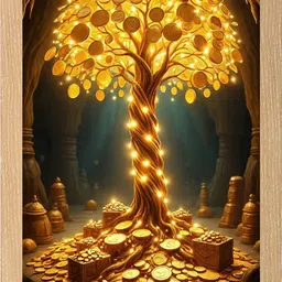 droptopdecor Vastu money tree Religious Frame-picture-45