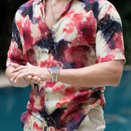 abizzstore retails surat Men Regular Fit Floral Print Button Down Collar Casual Shirt-picture-23