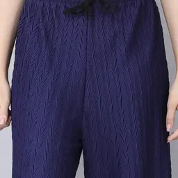 highstyles Pack of 2 Women Relaxed Dark Green, Blue Lycra Blend Trousers image 5