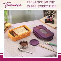 trueware Alfa Insulated Inner Steel BPA Free, Airtight, Food Grade, 2 Containers Lunch Box image 5